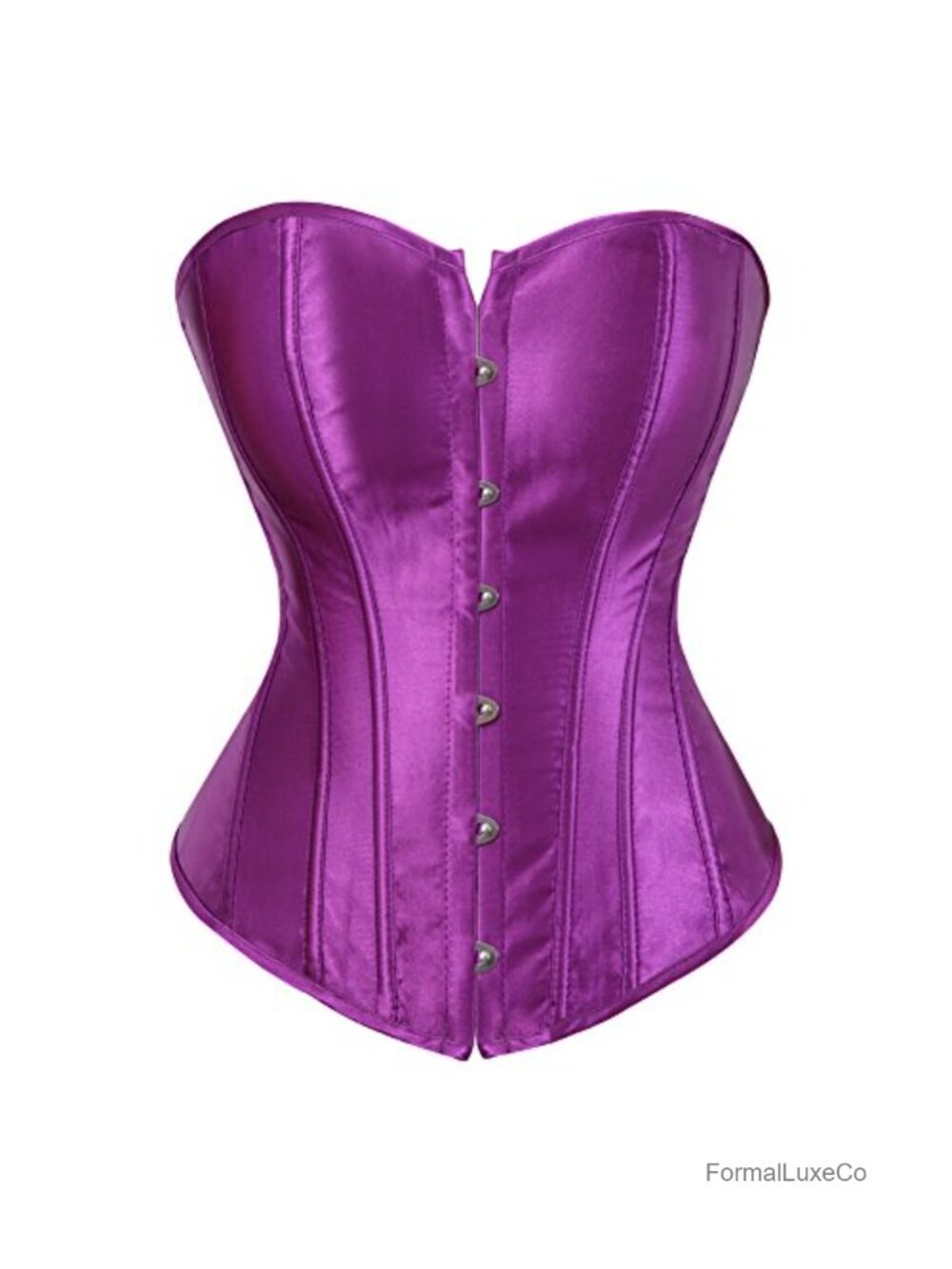 Women's Overbust Satin Corset Lace-Up Renaissance Gothic Costume